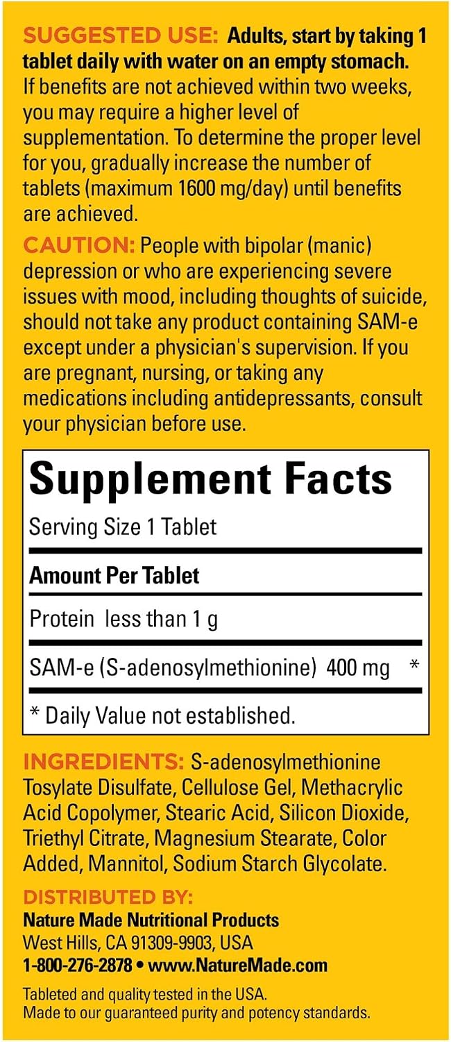 SAM-e Complete 400 mg Comprimidos, 36 Unidades