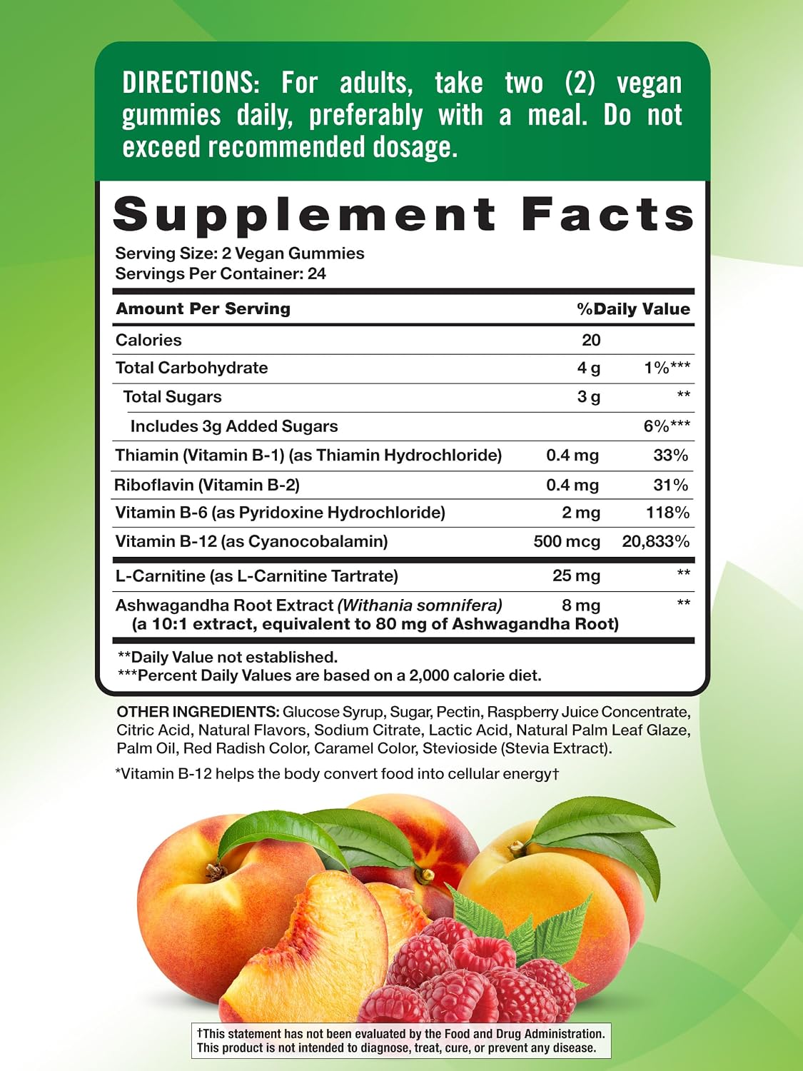 Nature's Truth Complejo de Vitamina B en Gominolas - 48 Unidades, Vegano, Sin Gluten
