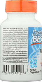 Doctor's Best Vitamina D3 5000 UI, 180 Softgels, No Transgénico