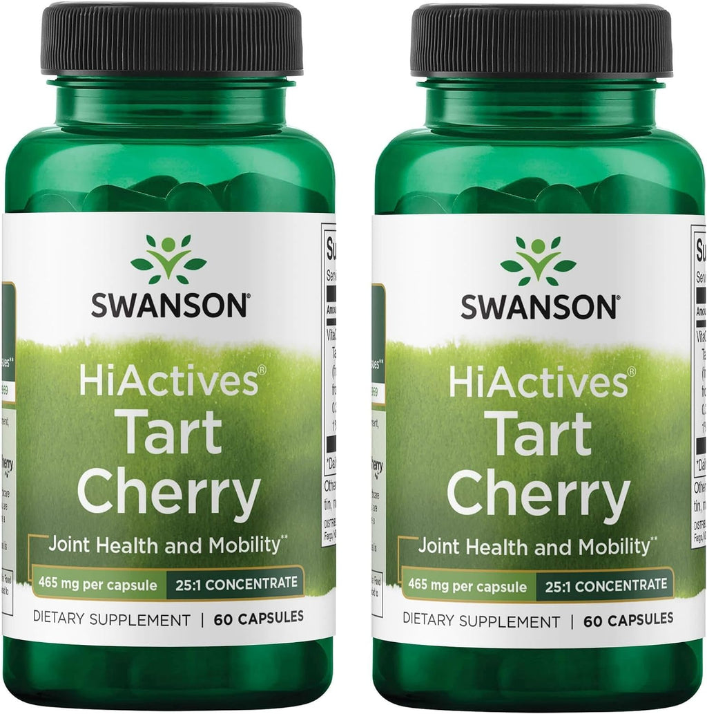 Swanson HiActives Cereza Ácida, 60 Cápsulas, 465 mg