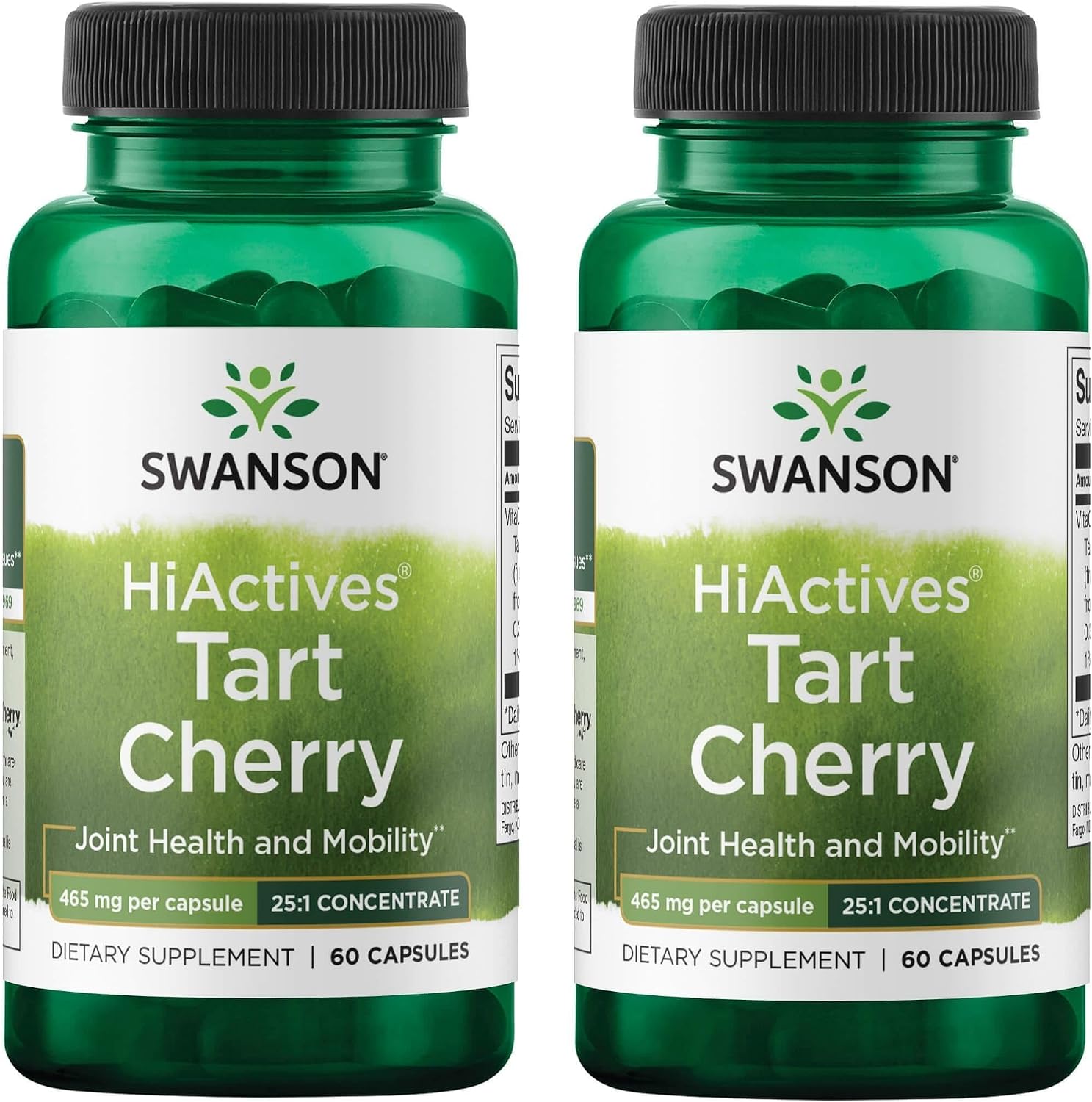 Swanson HiActives Cereza Ácida, 60 Cápsulas, 465 mg