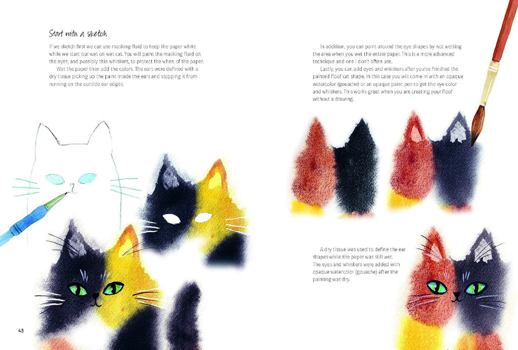 Painting Cats: Curious, mindful & free-spirited watercolors
