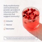 Trace Minerals Power Pak Multivitamínico y Multimineral - Sobres con Vitamina C, Electrolitos y Minerales Traza - Sabor Arándano - 30 Sobres