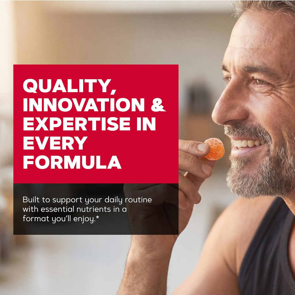 GNC Mega Men Multivitamínico en Gomitas para Hombres - Energía, Metabolismo e Inmunidad, Sabor Frutos Rojos, 120 Gomitas