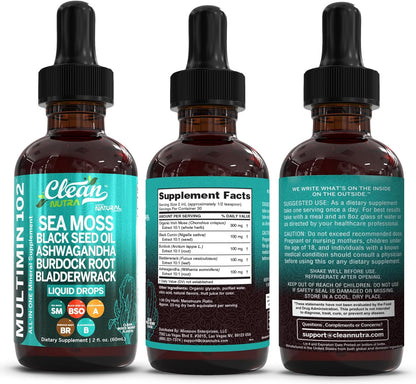 Clean Nutra Organic Sea Moss Drops - – Bladderwrack (Fucus vesiculosus): Alga marina que aporta yodo y otros – Image 9