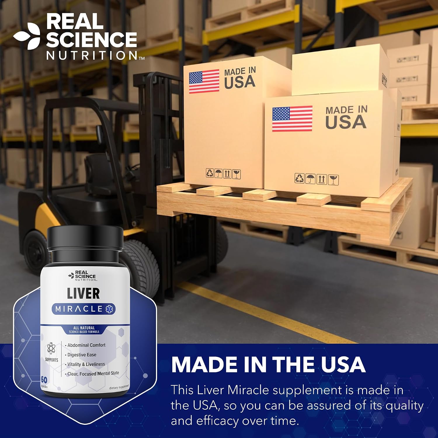Real Science Nutrition Liver Miracle – Complemento Alimenticio para el Hígado con Óxido Nítrico