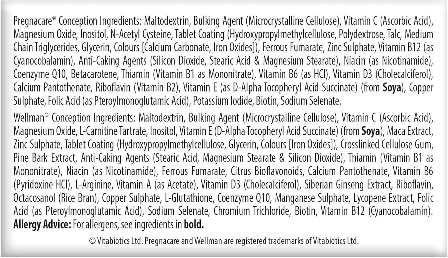 Vitabiotics Pregnacare Concepción para Él y para Ella - 2x30 Comprimidos