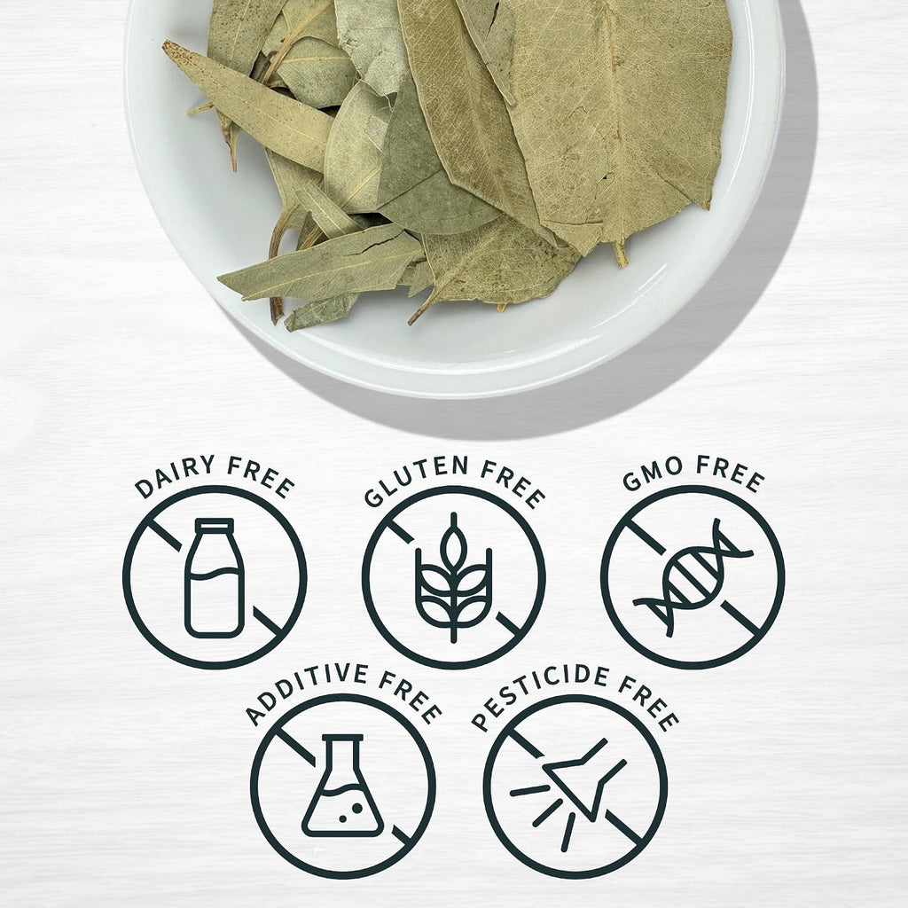 Evergreen Herbs Hojas de Eucalipto - 113g (4 oz) - Bolsa Resellable