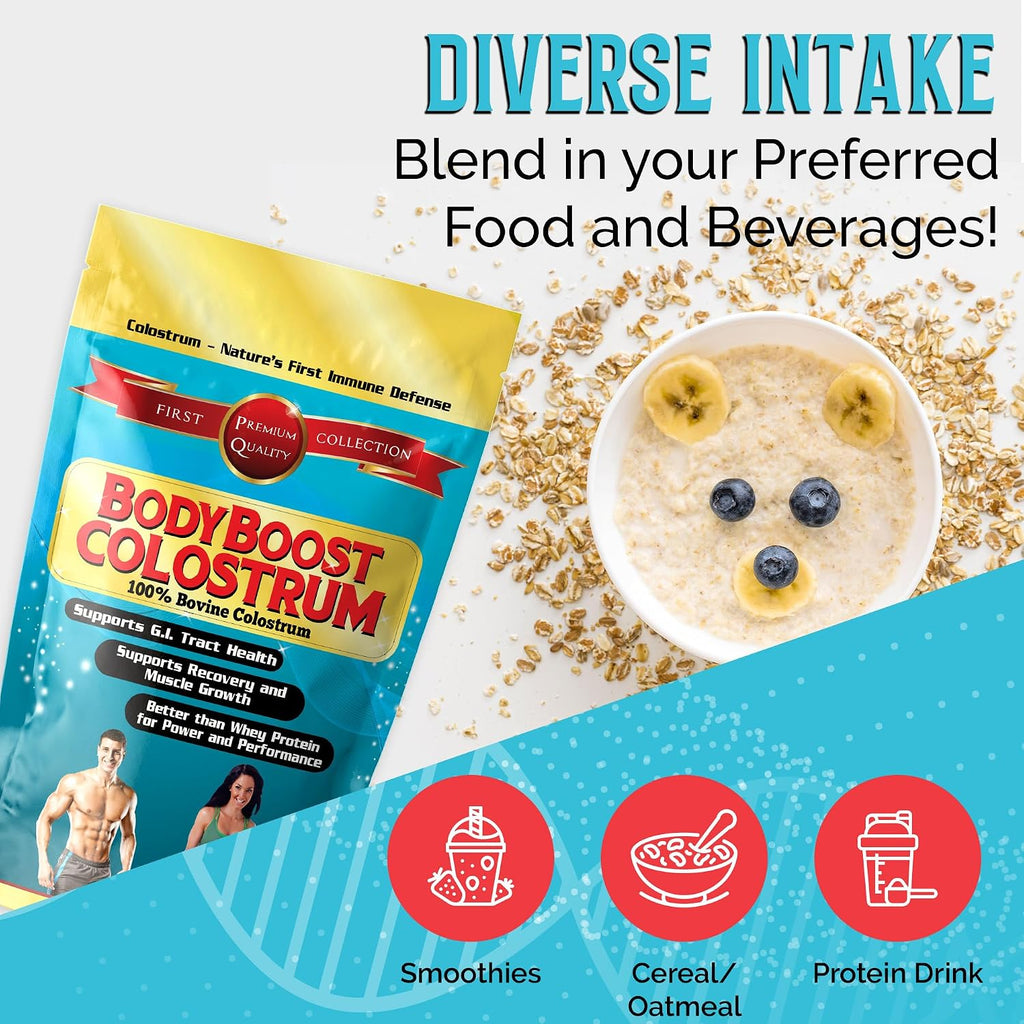 BodyBoost Whole Colostrum, Calostro Bóvino en Polvo, 100% Puro, 454 g