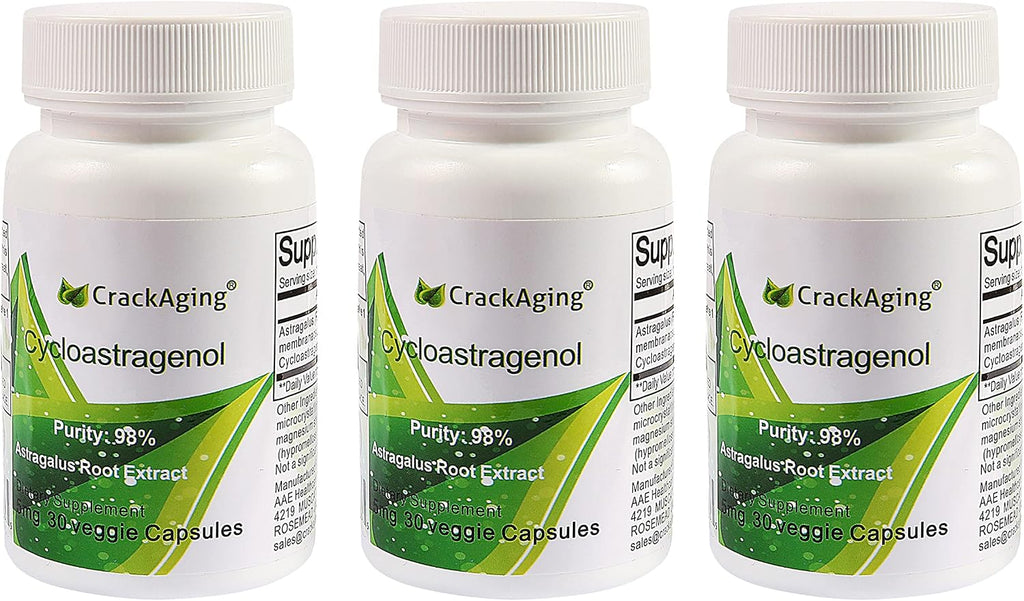 Crackaging Super-Absorption Cycloastragenol 98% | 5mg | 30 Cápsulas