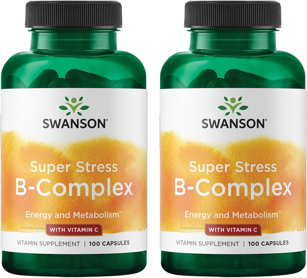 Swanson Super Stress B-Complex con Vitamina C (100 Cápsulas)