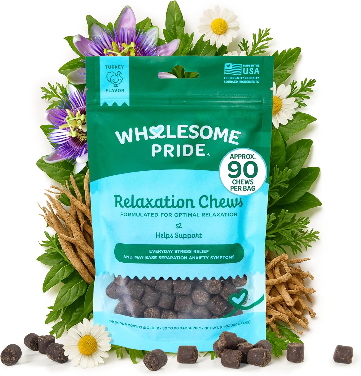 Wholesome Pride 9-en-1 Masticables Blandos Multifuncionales para Perros – 90 uds