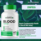 Zempoza Blood Formula Supplement Capsules, Fórmula Avanzada para la Salud Sanguínea con Vitamina C, Zinc y Canela (5 Envases)