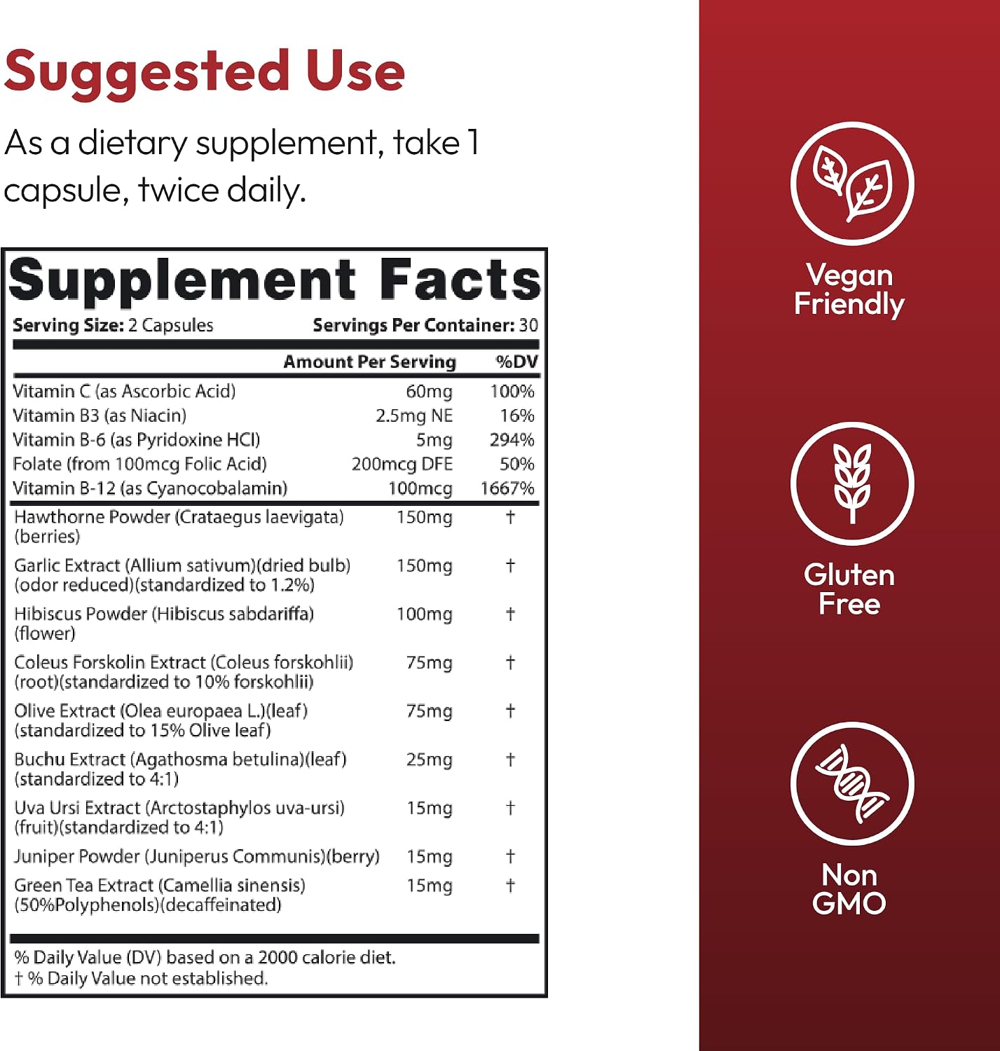 Justified Laboratories Blood Balance – 60 Cápsulas – Fórmula de Apoyo Circulatorio con Hierbas y Vitaminas