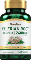 Piping Rock Valerian Root Capsules | 120 Capsules | Concentrated Extract | Herbal Supplement | Non-GMO, Gluten-Free