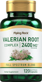 Piping Rock Valerian Root Capsules | 120 Capsules | Concentrated Extract | Herbal Supplement | Non-GMO, Gluten-Free