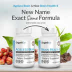 Organixx Ageless Brain - Complemento alimenticio para la función cerebral, claridad y enfoque, 60 cápsulas vegetarianas