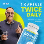 Go Out Daily Maintenance – Soporte Natural para el Ácido Úrico con Cereza Ácida y Semilla de Apio – 90 Cápsulas Veganas