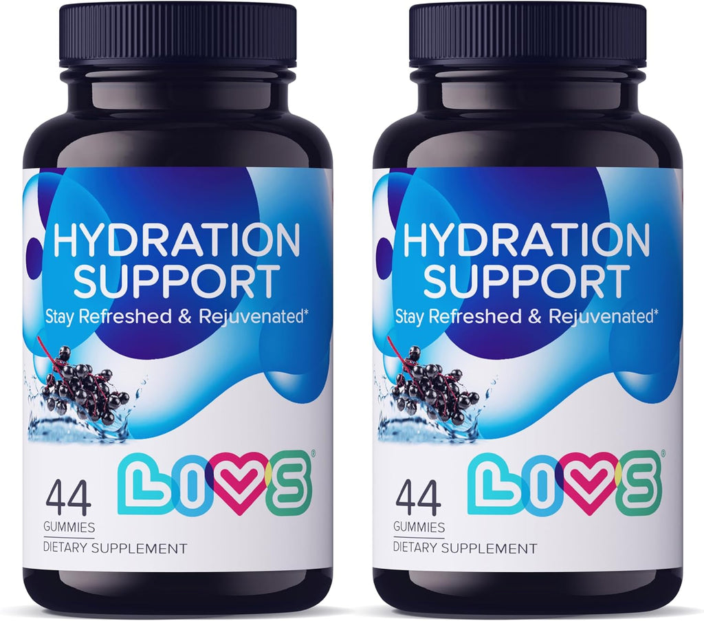 LIVS Gominolas de Electrolitos para Hidratación y Recuperación Post-Entreno – Suplemento Mineral con Calcio, Sodio, Potasio y Zinc – Vegano, Halal, Kosher – Sabor a Uva – 88 Gomitas – Hecho en EE. UU.