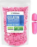 XPRS Nutra Cápsulas Vacías Tamaño 0 - 500 Unidades de Gelatina - Cápsulas para Rellenar tus Propios Suplementos (Rosa)