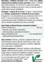 Jamieson Vitamina C + D Masticable, 75 comprimidos