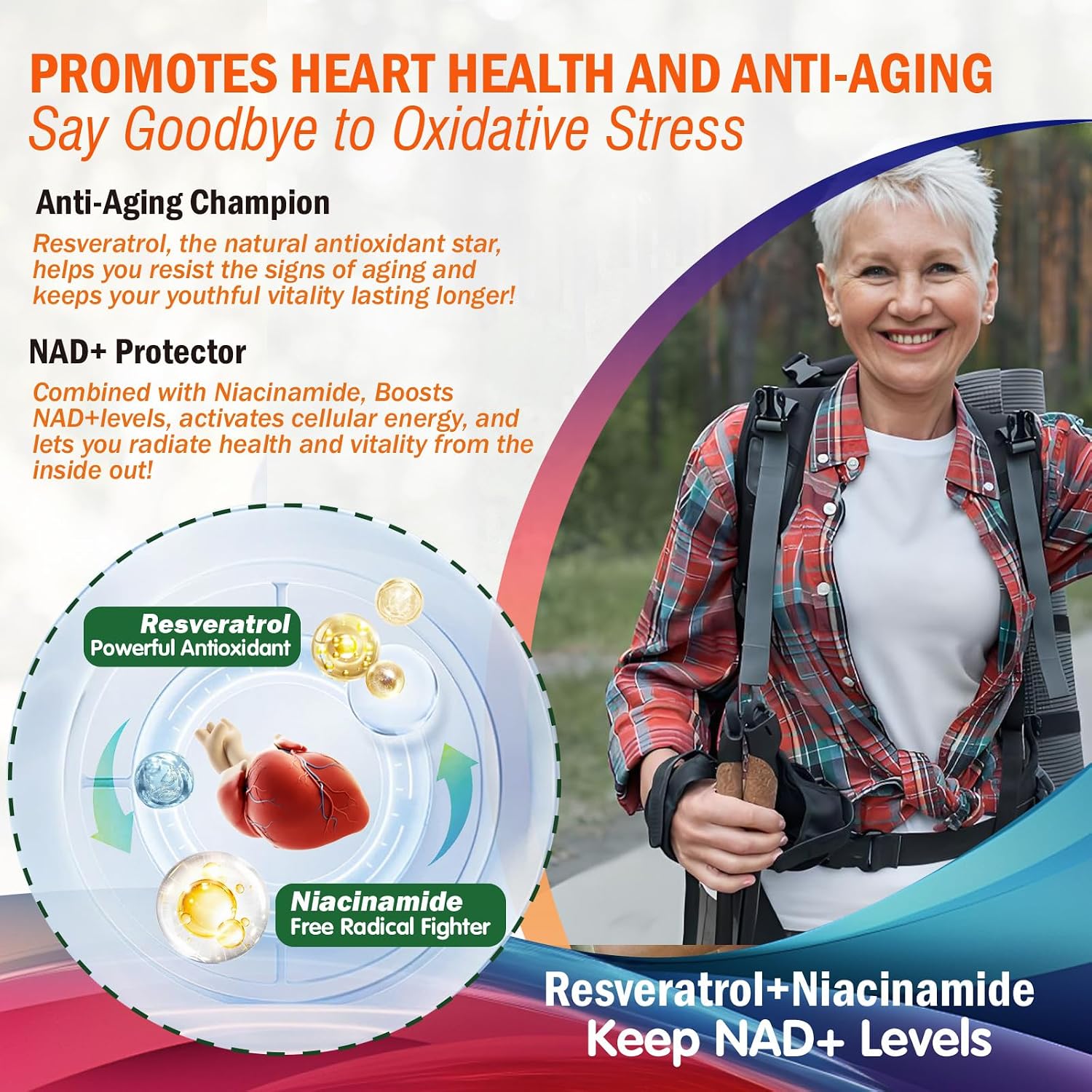 Gominolas de Niacinamida 500mg con Resveratrol 500mg - 60 unidades