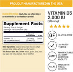 NatureWise Vitamina D3 2000 UI (50 mcg) - 360 Cápsulas blandas - Suministro para 1 año