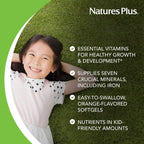 NaturesPlus Vita-Gels Multivitamínico Infantil - 180 Perlas Blandas Sabor Naranja Natural