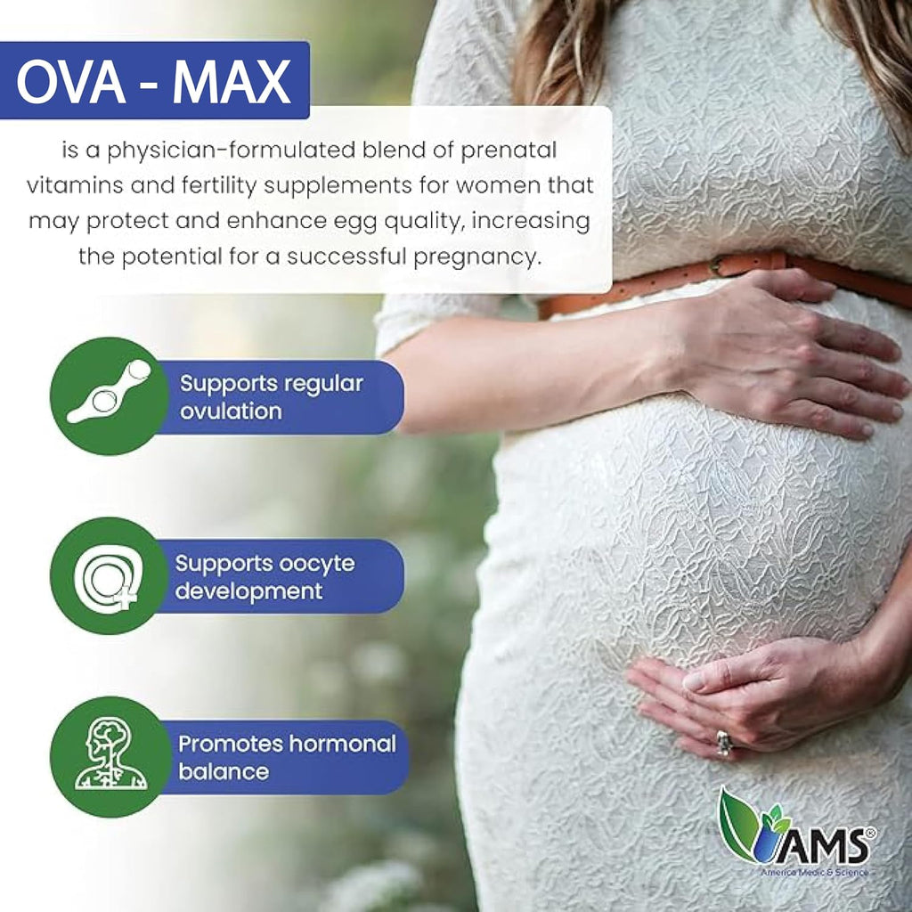 OVA-Max Vitaminas Prenatales para Mujeres (120 Cápsulas)