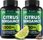 Extracto de Bergamota Cítrica 1000mg - 240 Cápsulas Veganas (2 Paquetes)
