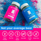 BEARVANA Gominolas Multivitamínicas para Mujeres - Pack Combinado con Extractos Herbales y Vitaminas Esenciales - Sabor Bayas (2 Pack, 120 Gominolas)