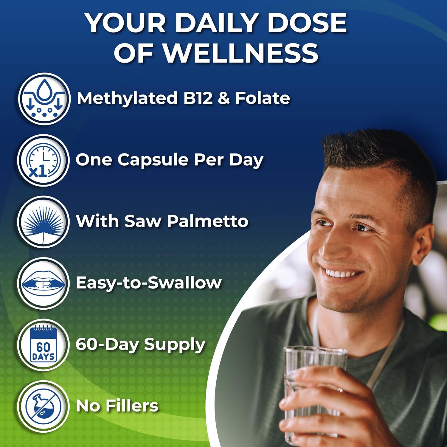 Multivitamínico Diario para Hombres – Vegano, Metilado, con Saw Palmetto y Superalimentos Orgánicos | SUPPLEMENTS STUDIO