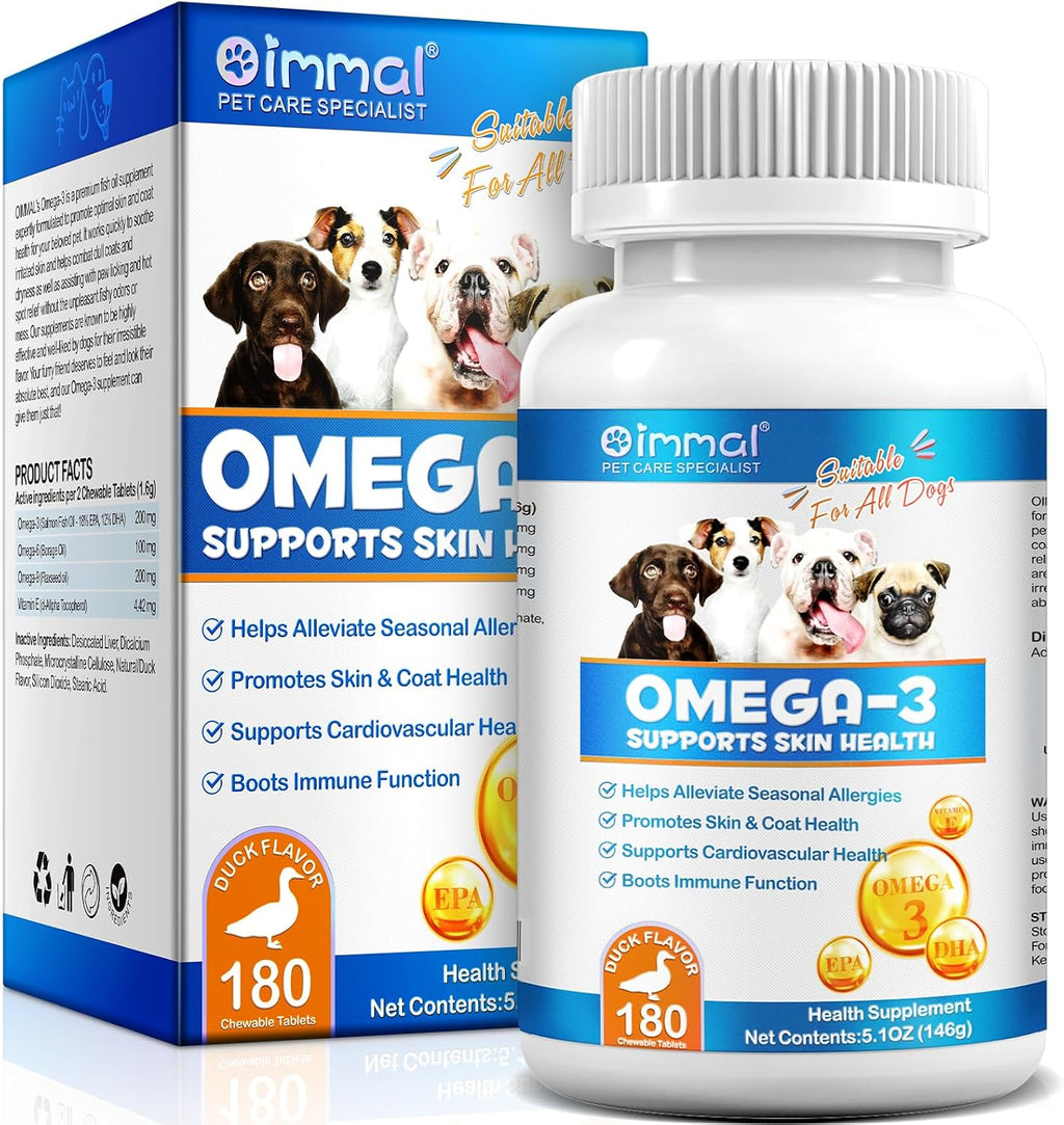 Omega 3 para Perros – 180 Tabletas Masticables