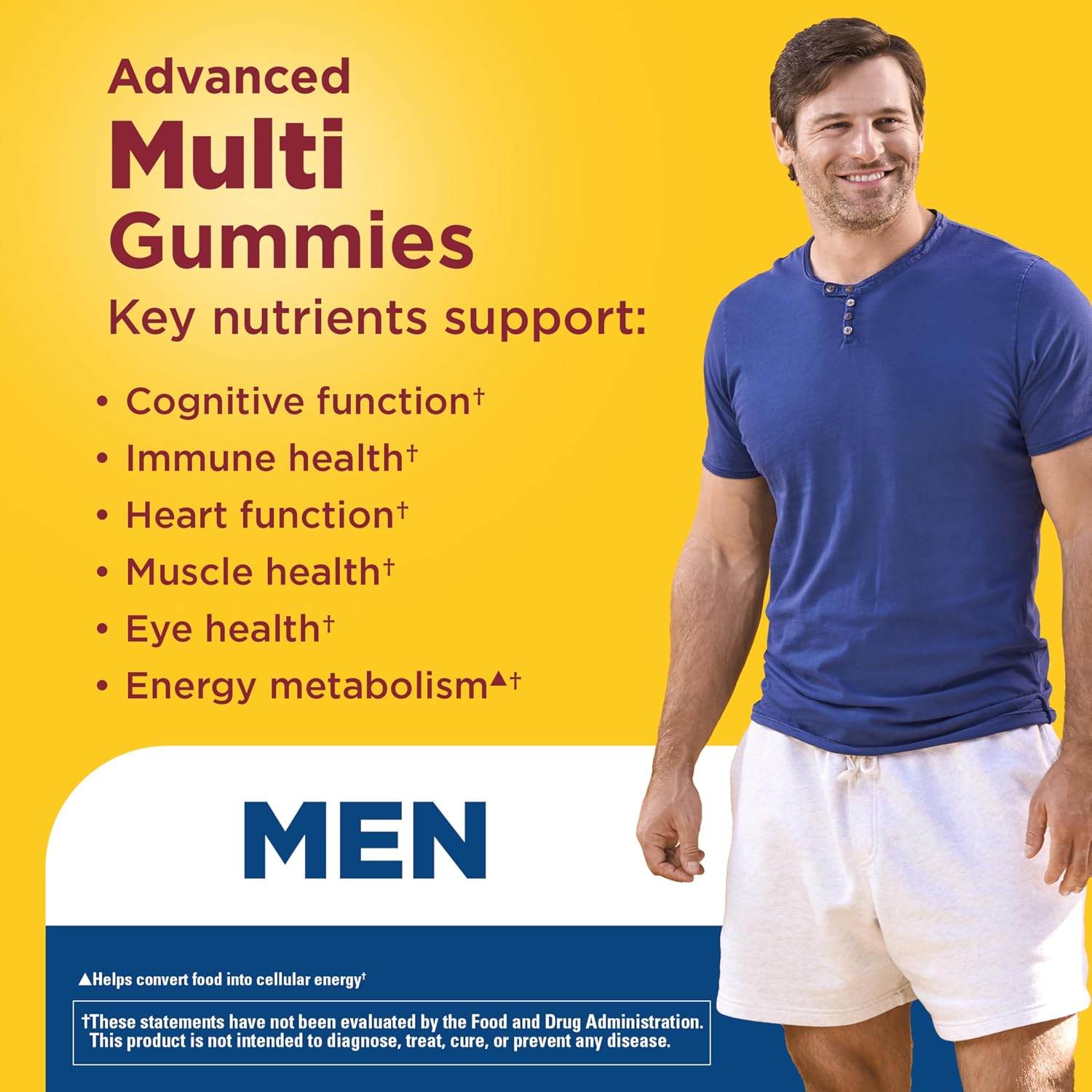 Nature Made Advanced Multivitamínico para Hombres Gomitas - 90 Gomitas, 30 Días