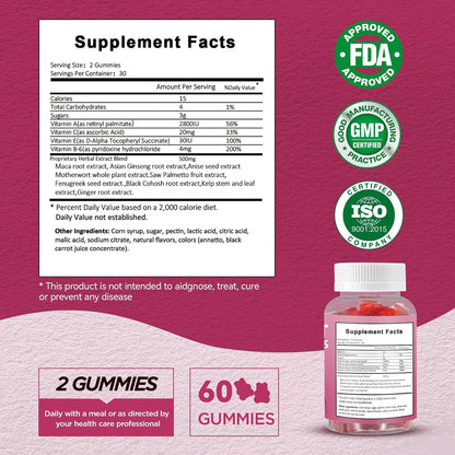 Natural BBL Gummies for Women Natural Curve, – Sabor agradable: Su sabor a bayas hace que tomar el complemento sea – Image 2