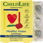 CHILDLIFE ESSENTIALS Healthy Vision SoftMelts - Gomitas de luteína y zeaxantina para la salud ocular infantil, Sabor a bayas, 27 unidades