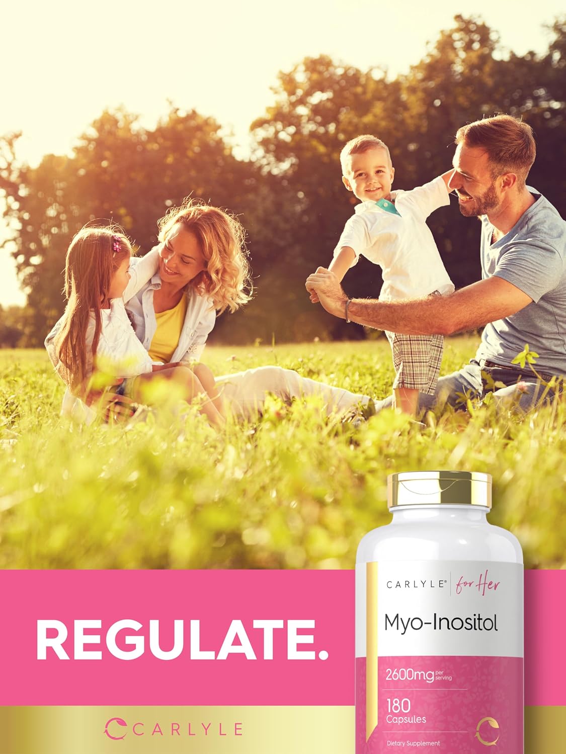Carlyle Myo-Inositol 2600 mg - 180 Cápsulas - Suplemento para Mujer - No Transgénico, Sin Gluten
