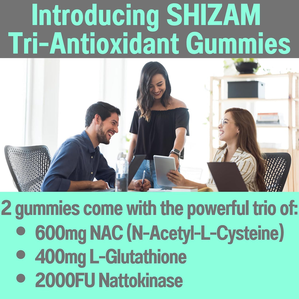 SHIZAM NAC, Nattokinasa y Glutatión Gominolas