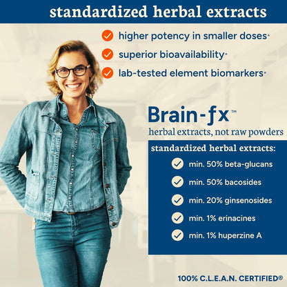 PPO Lab® Brain-fx™ - Suplemento Nootrópico – American Ginseng y Bacopa: Ambos son adaptógenos que ayudan al – Image 4