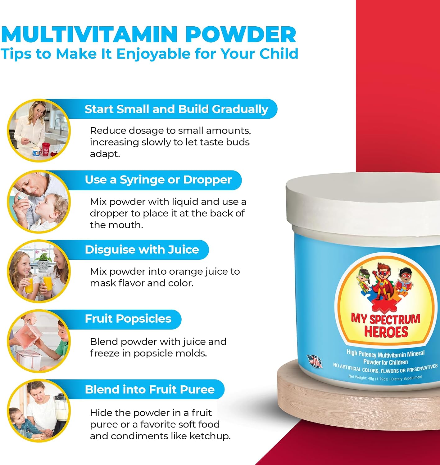 My Spectrum Heroes Multivitamínico en Polvo para Niños - 30 Porciones