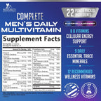 Multivitamínico para Hombres - Complejo Diario con Vitaminas A, C, D, E, B12, Zinc y Hierro - 60 Cápsulas