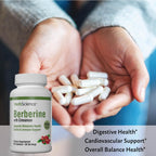 Herb Science Berberine - 1000mg de Berberina HCI por Dosis - Apoyo Metabólico y Cardiovascular - 120 Cápsulas (2 Envases)