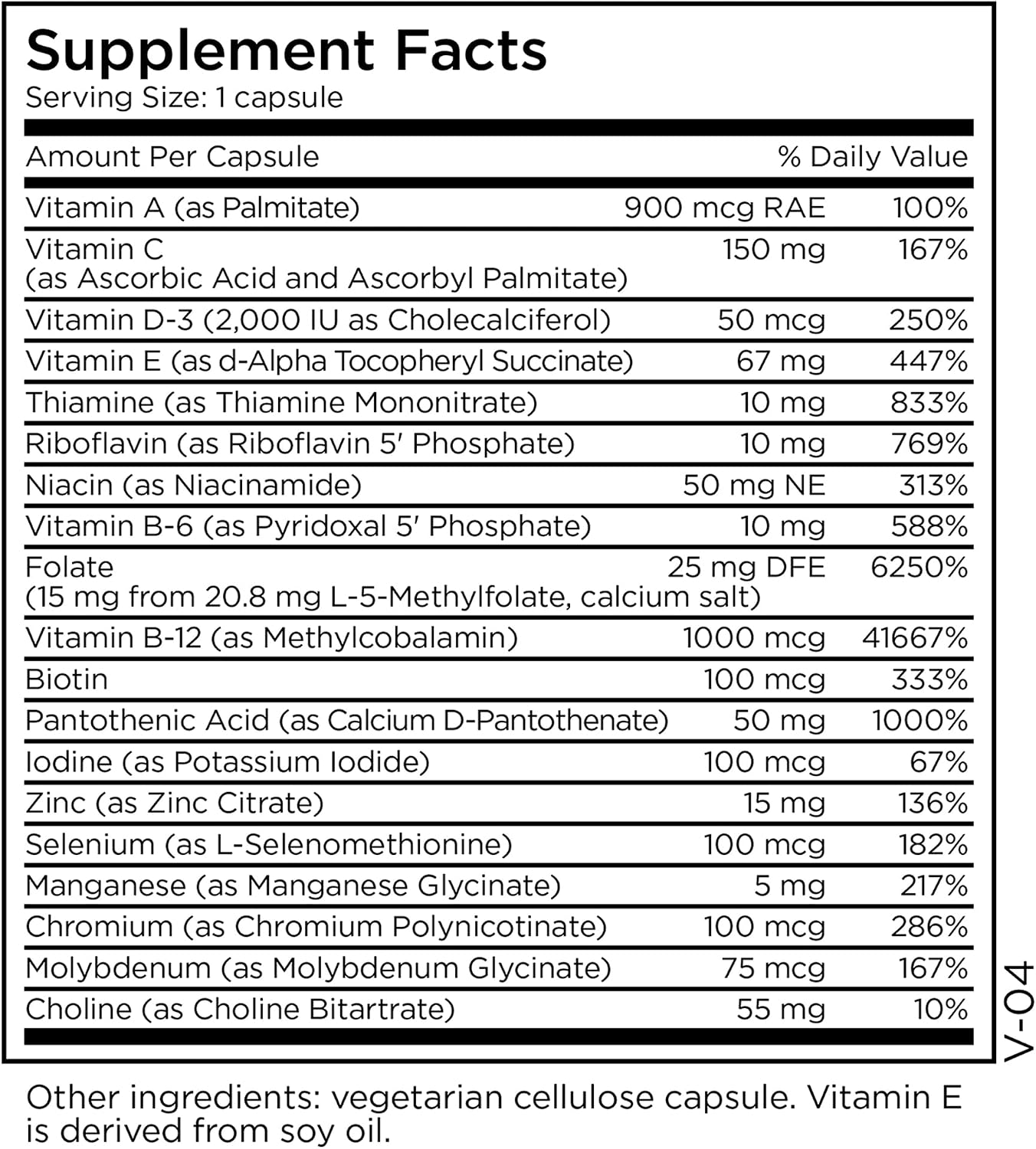 MethylPro Multivitamin + L-Metilfolato 15 mg - 30 Cápsulas