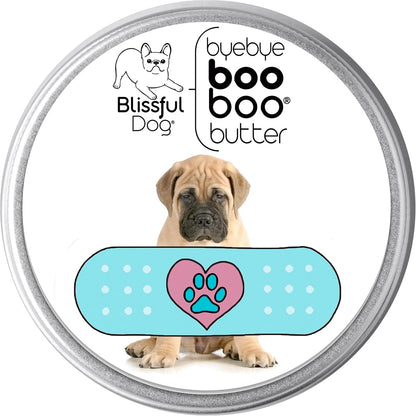 The Blissful Dog 8 oz TIN Bullmastiff Booboo – Manteca de karité: hidratante y regeneradora. – Image 1