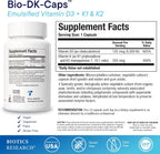 BIOTICS RESEARCH Bio-DK Caps – Vitamina D3 y K2 Emulsificada (60 Cápsulas)