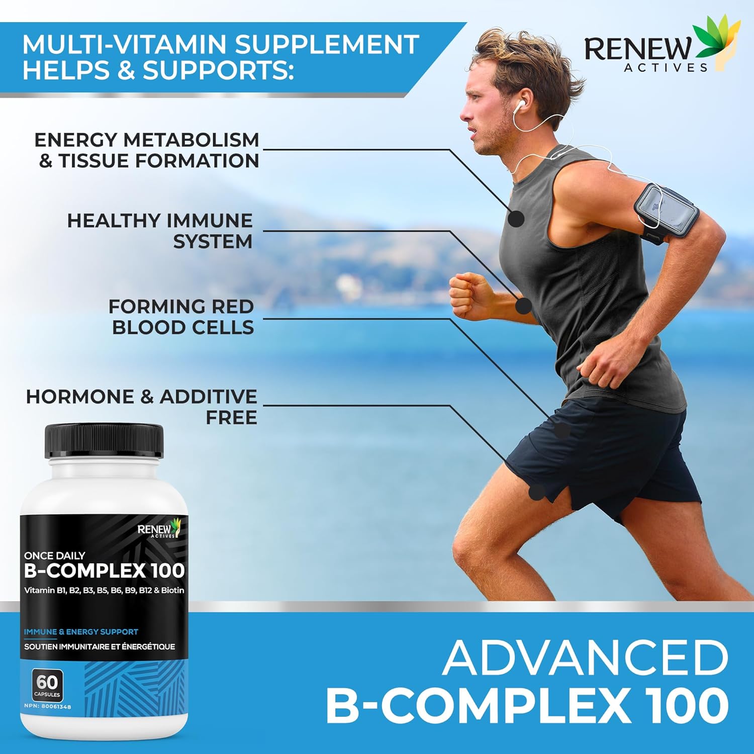 Renew Actives Complejo B 100 – 60 Cápsulas