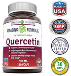 Amazing Formulas Quercetin 500 mg, 120 Cápsulas Veganas