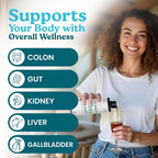 Atlantic Naturals 1 Day Colon Cleanse - Bebida Detox de Algas Marinas con Jengibre y Aloe Vera, Sabor Limón, 237 ml