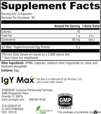XYMOGEN IG 26 DF - Cápsulas de Inmunoglobulinas sin Lácteos para la Salud Intestinal e Inmune - Derivadas de Huevo Hiperinmune - 120 Cápsulas