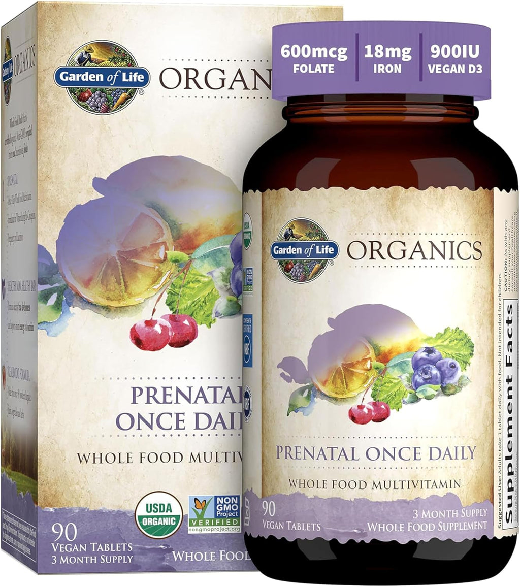 Garden of Life Vitaminas Prenatales Orgánicas, 90 Comprimidos